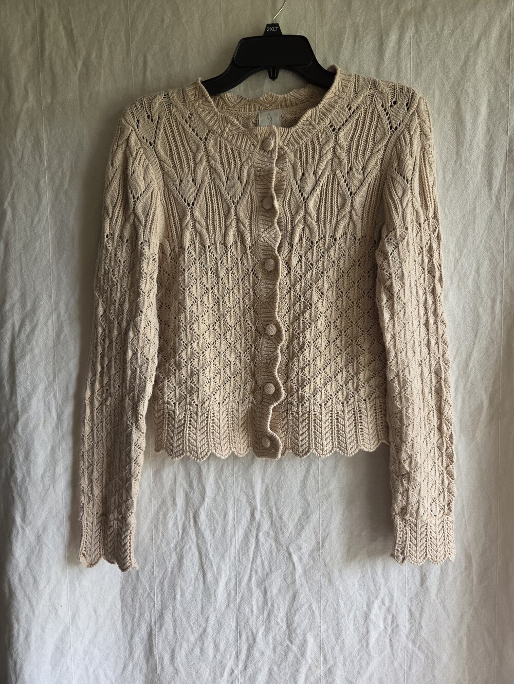 Joie Open Knit Cardigan Womens Medium Cottagecore Feminine Dainty Fairycore